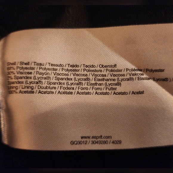 ESPRIT lined mini skirt in navy and black - Picture 6 of 6